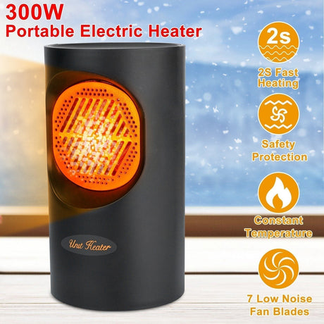 Portable Electric Heater  300W Compact Fast Heating - Product showcase