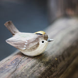 Scandinavian Bird Ornament  Hand-Carved Wooden Robin Design - Product example
