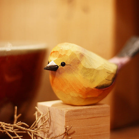 Scandinavian Bird Ornament  Hand-Carved Wooden Robin Design - Product detail 14