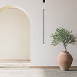 Modern LED Pendant Light  Slim Black Aluminum Design - Product example