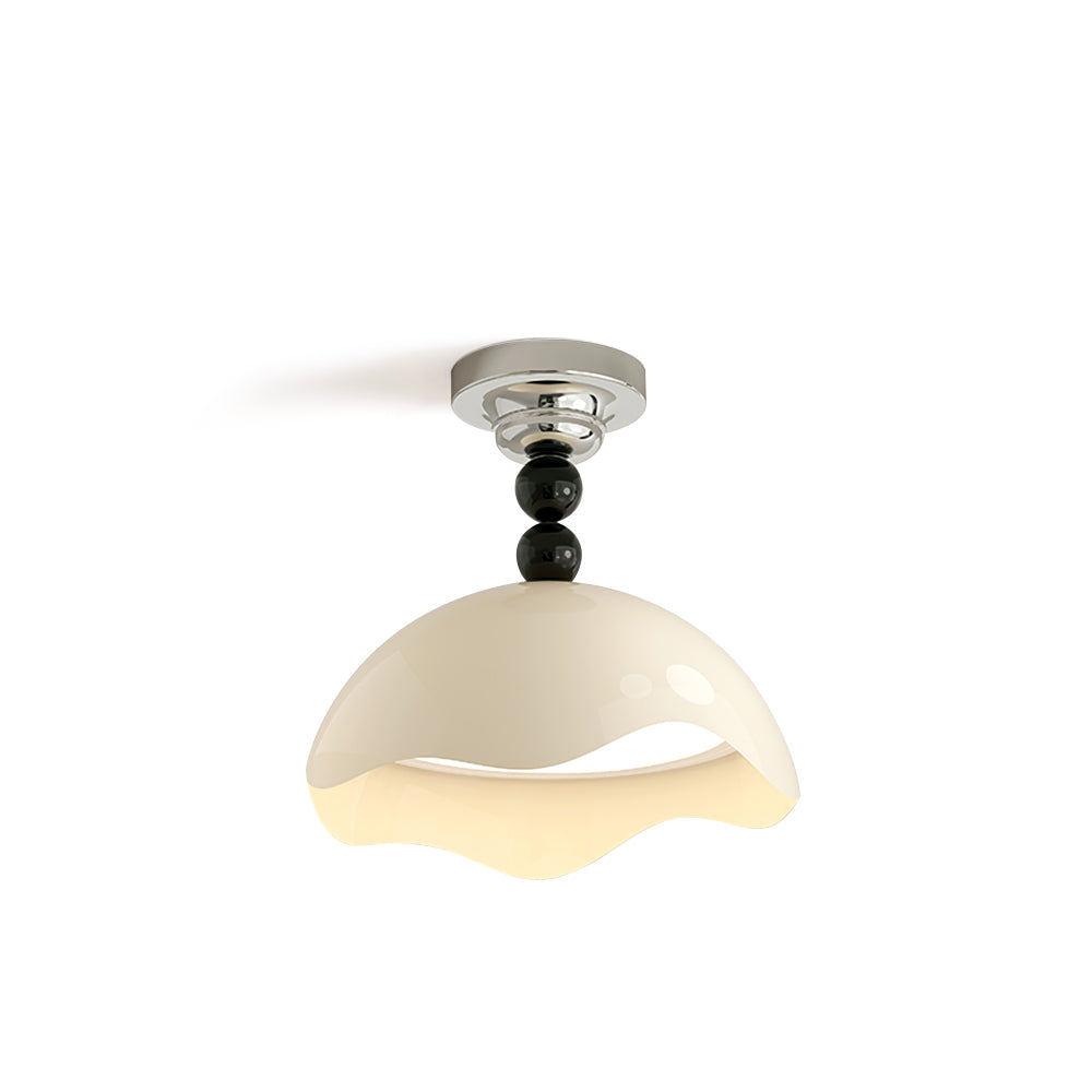 Modern Ceiling Light  Wave Shade Design With Black Accents - Product detail 11