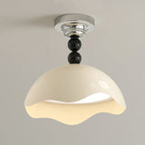 Modern Ceiling Light  Wave Shade Design With Black Accents - Product detail 10