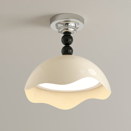 Modern Ceiling Light  Wave Shade Design With Black Accents - Product detail 13