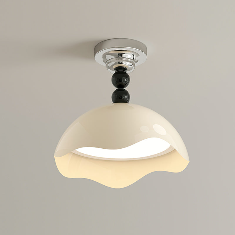 Modern Ceiling Light  Wave Shade Design With Black Accents - Product detail 12
