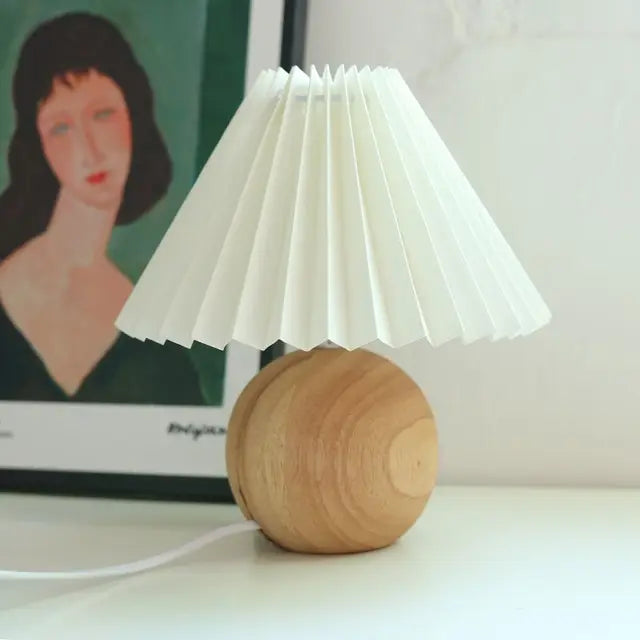 Ceramic Table Lamp  Pleated Cream Shade with Burgundy Base - Product detail 5