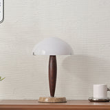 Modern Table Lamp  Marble Base Glass Dome Design - Product example