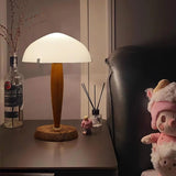 Nordic Table Lamp  Walnut Wood with Glass Dome - Product detail 18