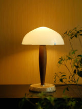 Nordic Table Lamp  Walnut Wood with Glass Dome - Product detail 6