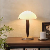 Nordic Table Lamp  Walnut Wood with Glass Dome - Product example