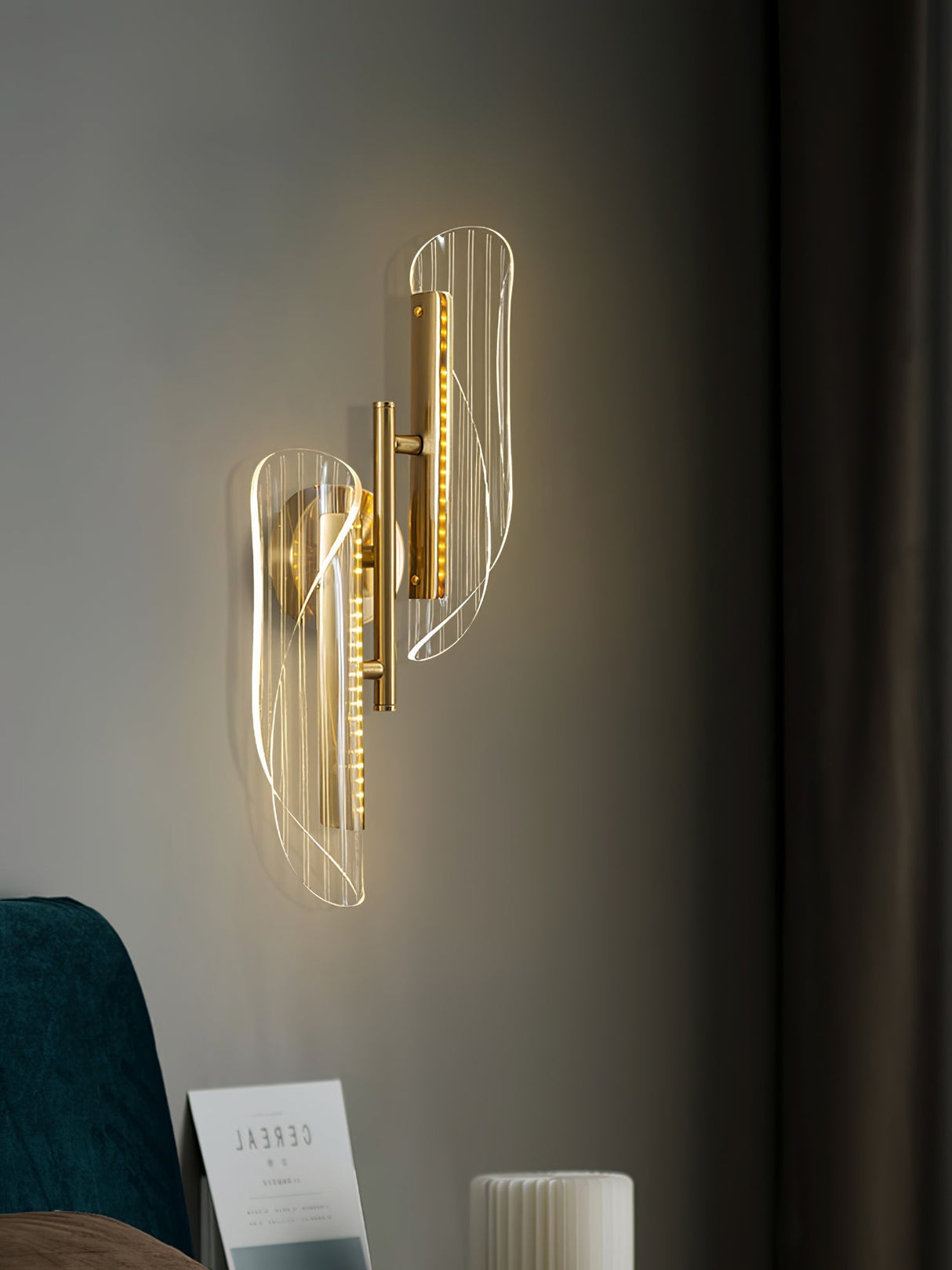 Modern Crystal Wall Light  Gold Linear Design - Product detail 16