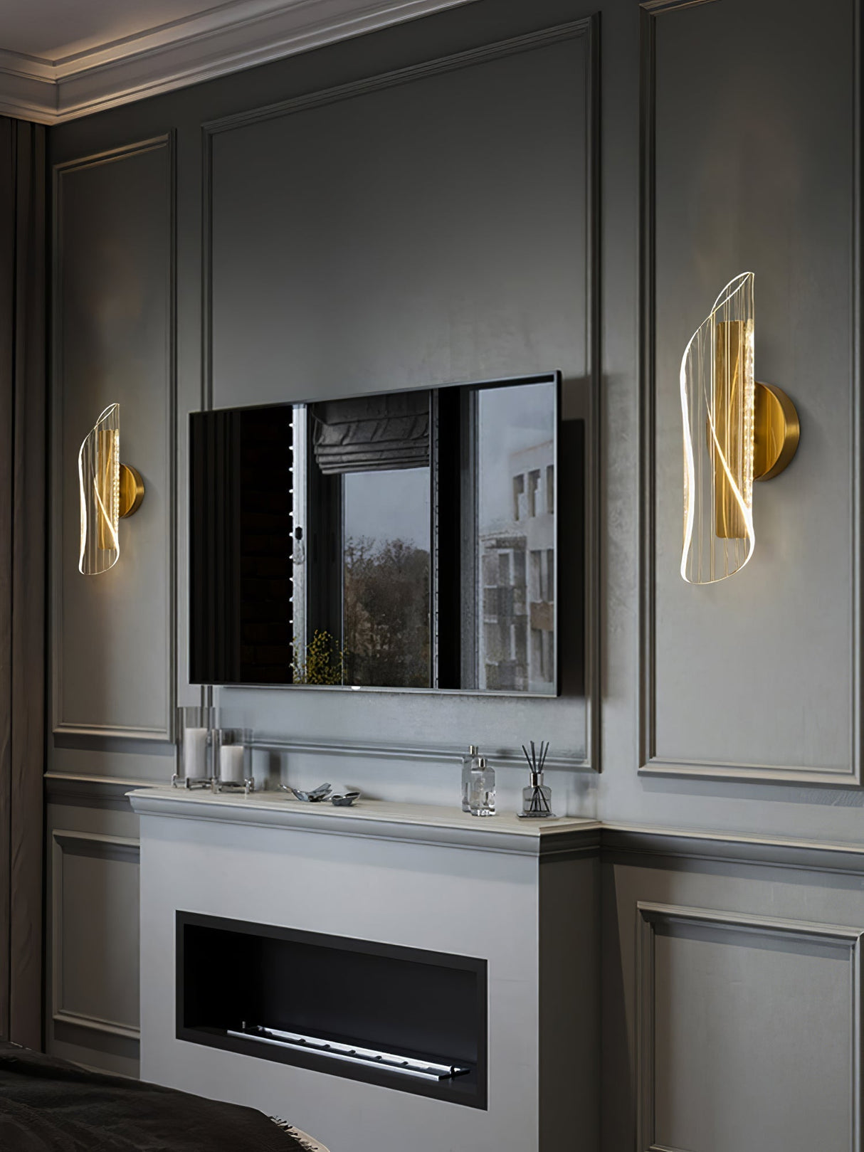 Modern Crystal Wall Light  Gold Linear Design - Product detail 7