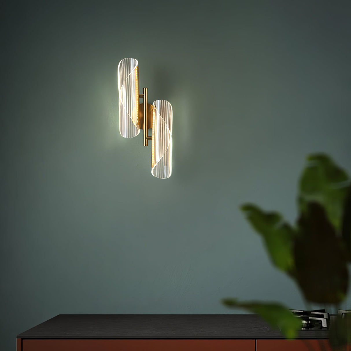 Modern Crystal Wall Light  Gold Linear Design - Product detail 6