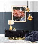 Modern Gold Pendant Light  Smoke Glass Sphere Design - Product detail 5
