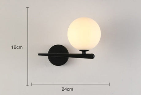 Modern Wall Sconce  Gold Globe Glass Shade - Product detail 11