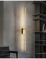 Modern LED Wall Light  Minimalist Gold Linear Sconce - Product example