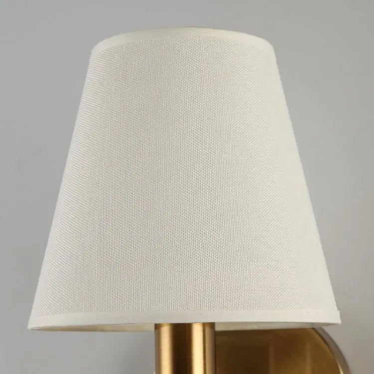Modern Brass Wall Sconce  Fabric Shade Classic Design - Product detail 8