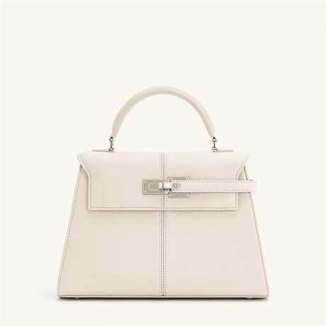 Classic Leather Top Handle Bag  Camel Brown Gold Hardware - Product example