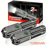 LED Tactical Flashlight  USB Rechargeable 1200mAh Waterproof Design - Product showcase