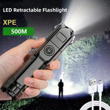 LED Tactical Flashlight  USB Rechargeable 1200mAh Waterproof Design - Detailed view
