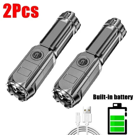 LED Tactical Flashlight  USB Rechargeable 1200mAh Waterproof Design - Product detail 7
