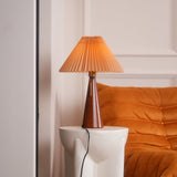 Wooden Table Lamp  Pleated Linen Shade Mid-Century Design - Product detail 26
