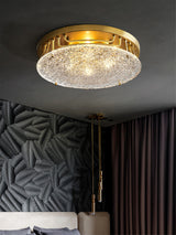 Modern Brass Ceiling Light  Textured Glass Diffuser - Product detail 9