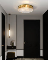 Modern Brass Ceiling Light  Textured Glass Diffuser - Product detail 6
