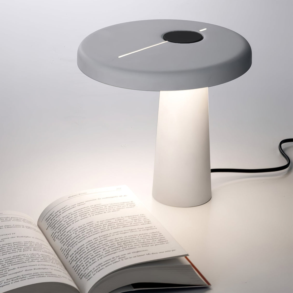 Modern LED Table Lamp  Asymmetric Circular Design - Detailed view