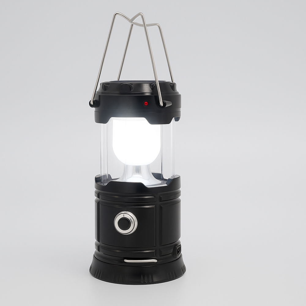 Solar LED Camping Lantern  Rechargeable Power Bank Function - Product showcase