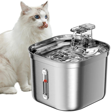 Stainless Steel Cat Water Fountain  22L Automatic Pet Drinking Fountain - Product showcase
