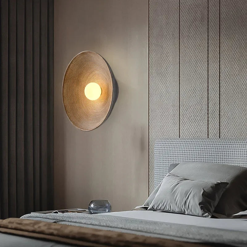 Modern Wall Sconce  Textured Glass Shade - Detailed view
