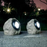Solar Garden Rock Light  Natural Stone Landscape Illumination - Product example