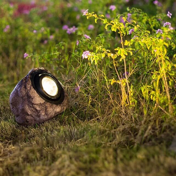 Solar Garden Rock Light  Natural Stone Landscape Illumination - Product detail 4