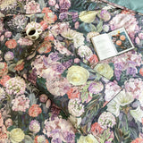 Botanical Cotton Duvet Set  Dark Floral Print Egyptian Cotton - Product detail 9