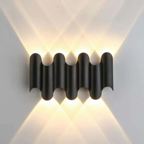 Modern LED Wall Lamp  Curved Metal Dual Light Design - Product example