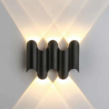 Modern LED Wall Lamp  Curved Metal Dual Light Design - Detailed view