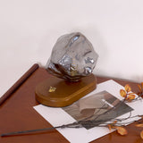 Vintage Table Lamp  Amber Glass Wood Base Design - Product detail 23