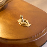 Vintage Table Lamp  Amber Glass Wood Base Design - Product detail 26