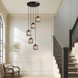Crystal Stair Pendant Light  5-Tier Glass Cascade Design - Product showcase