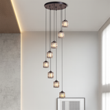 Crystal Stair Pendant Light  5-Tier Glass Cascade Design - Product detail 5