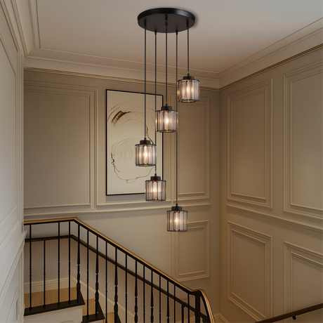 Crystal Stair Pendant Light  5-Tier Glass Cascade Design - Product detail 6