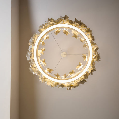 Ceramic Floral Chandelier  Delicate White Blossom Design - Product detail 5