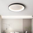 Modern LED Ceiling Light  Black Round Panel With Halo Effect - Product showcase