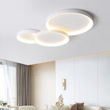 Modern LED Ceiling Light  Black Round Panel With Halo Effect - Product example