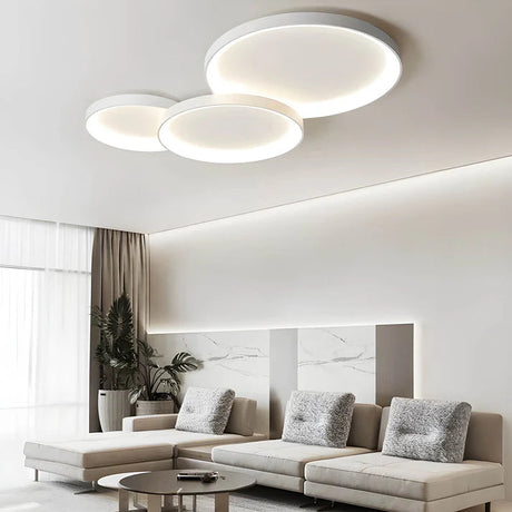 Modern LED Ceiling Light  Black Round Panel With Halo Effect - Product detail 5