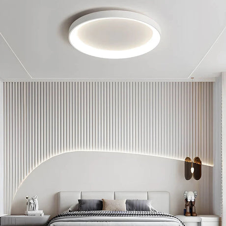 Modern LED Ceiling Light  Black Round Panel With Halo Effect - Product detail 6