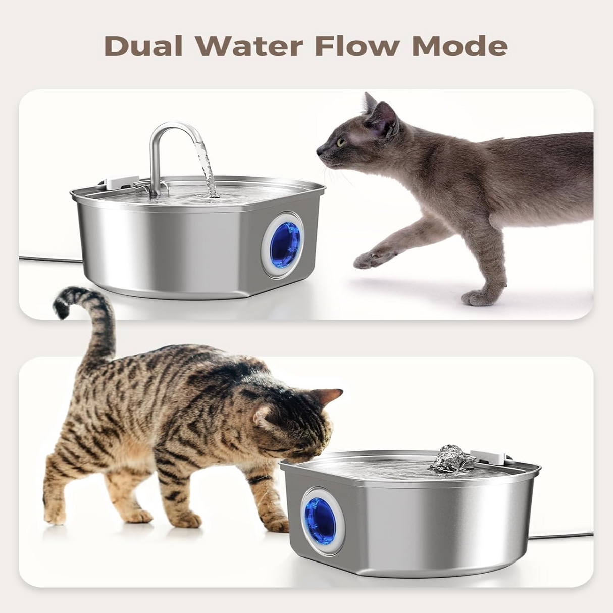 Pet Water Fountain  LED Indicator Stainless Steel Design - Product detail 17