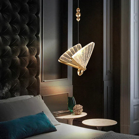 Butterfly Pendant Light  Gold Metal Wing Design - Product detail 4