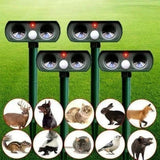 Solar Powered Animal Repeller  Motion Sensor Ultrasonic Defense - Detailed view