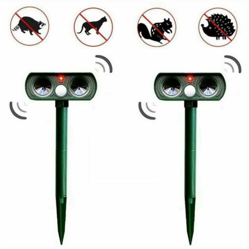 Solar Powered Animal Repeller  Motion Sensor Ultrasonic Defense - Product example